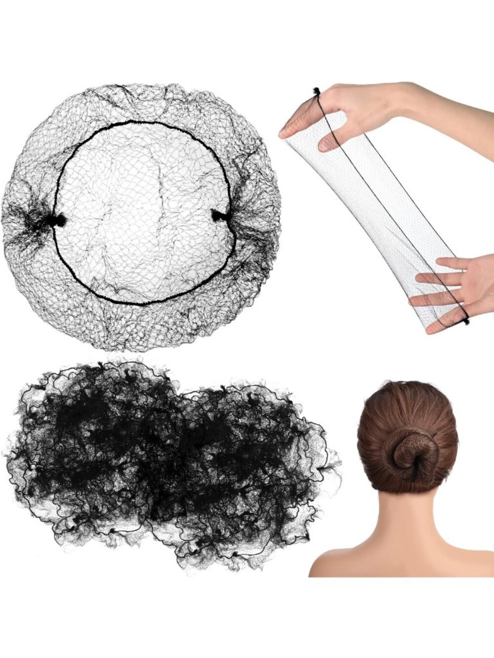 400 Pcs Black Hair Nets for Women - Perfect for Food Service & Kitchen Use